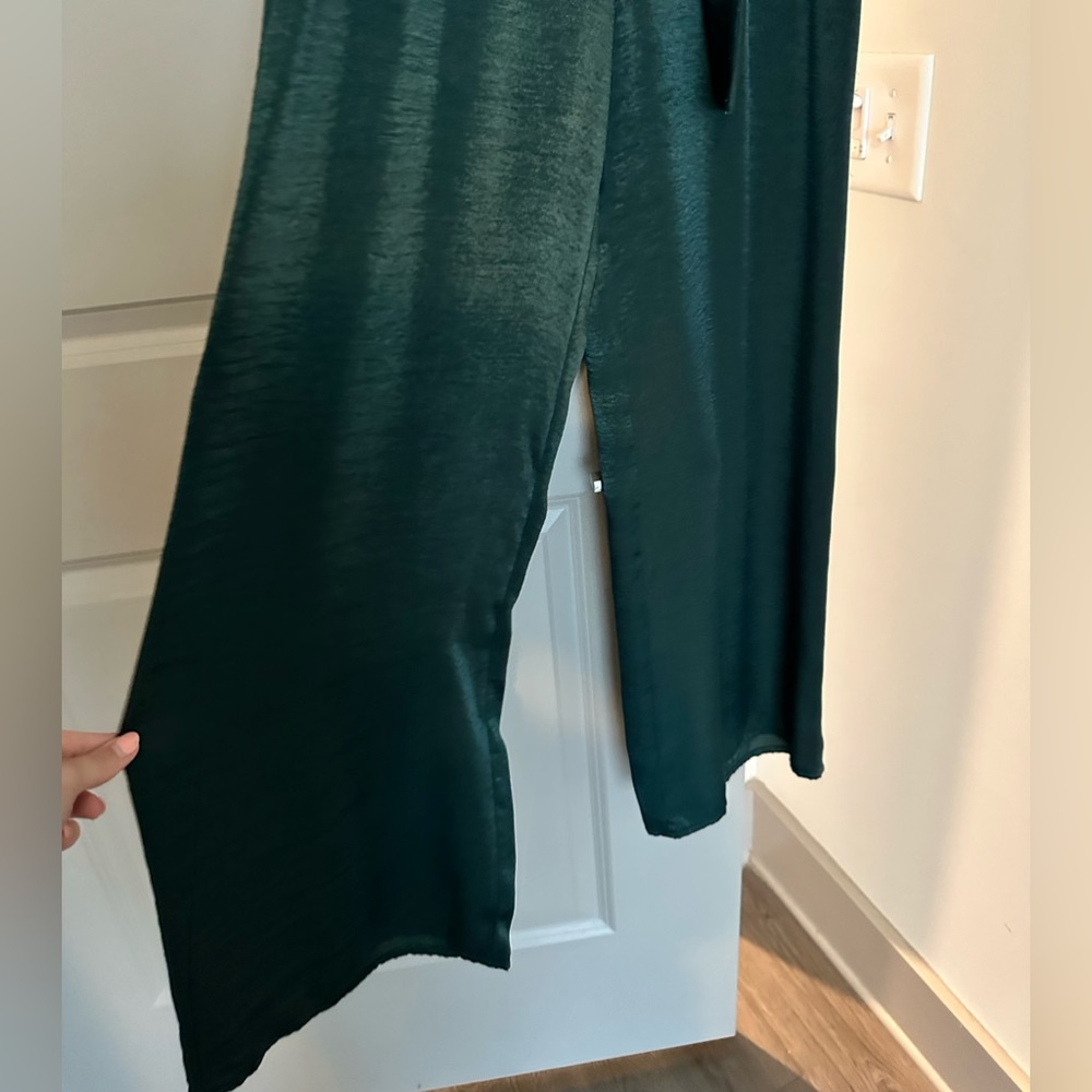 Lulus Let Me Entertain You Forest Green Wide Leg Jumpsuit - Picture 4 of 7